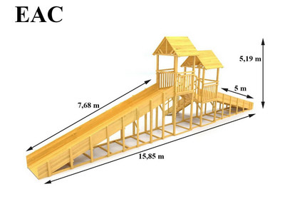 Зимняя горка TORUDA Север wood-7/4 (скат 7,7 м и 5 м)
