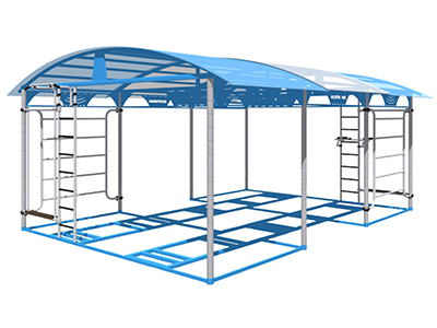 Теневой навес на 10 тренажеров